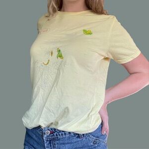 butter yellow graphic tshirt